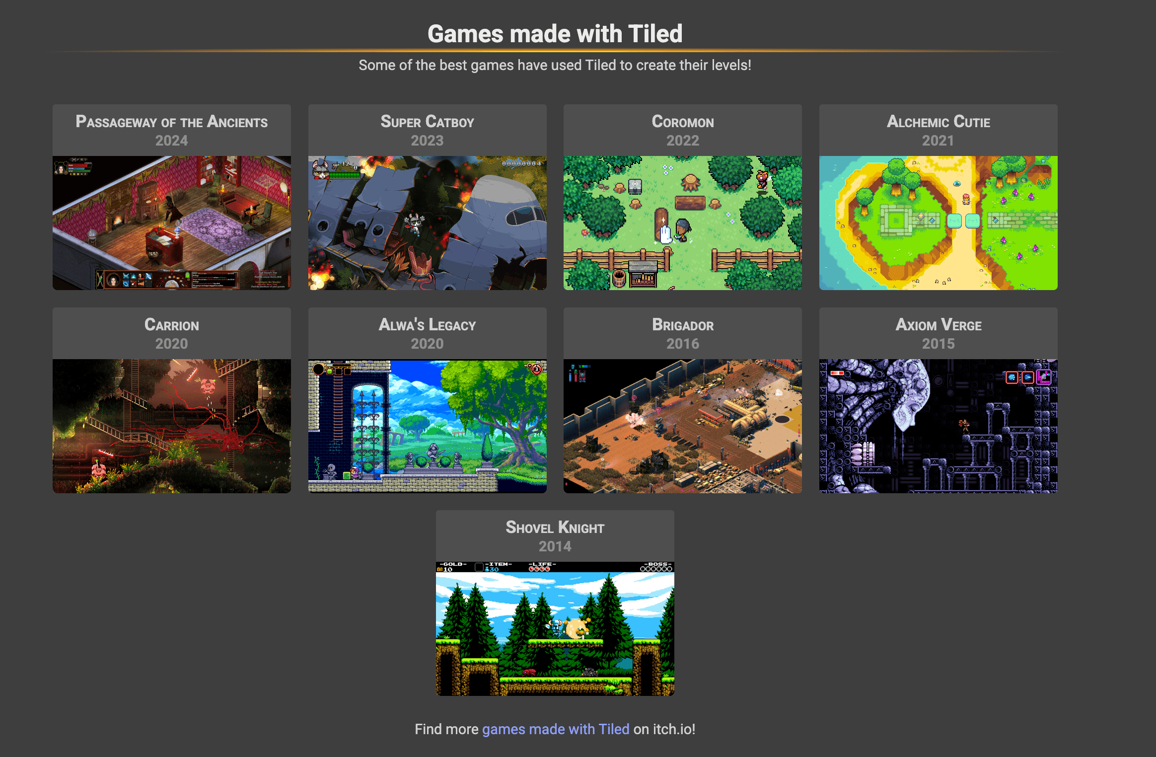 Games made with Tiled